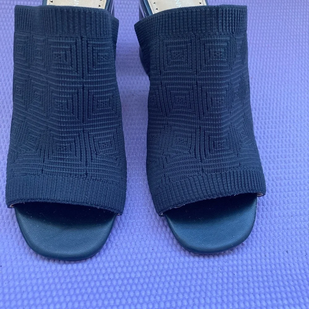 Adrienne Vittadini Women’s Size 8.5 m. “NAVY BLUE “Stretch Knit Open Toe Sandal - Picture 2 of 8